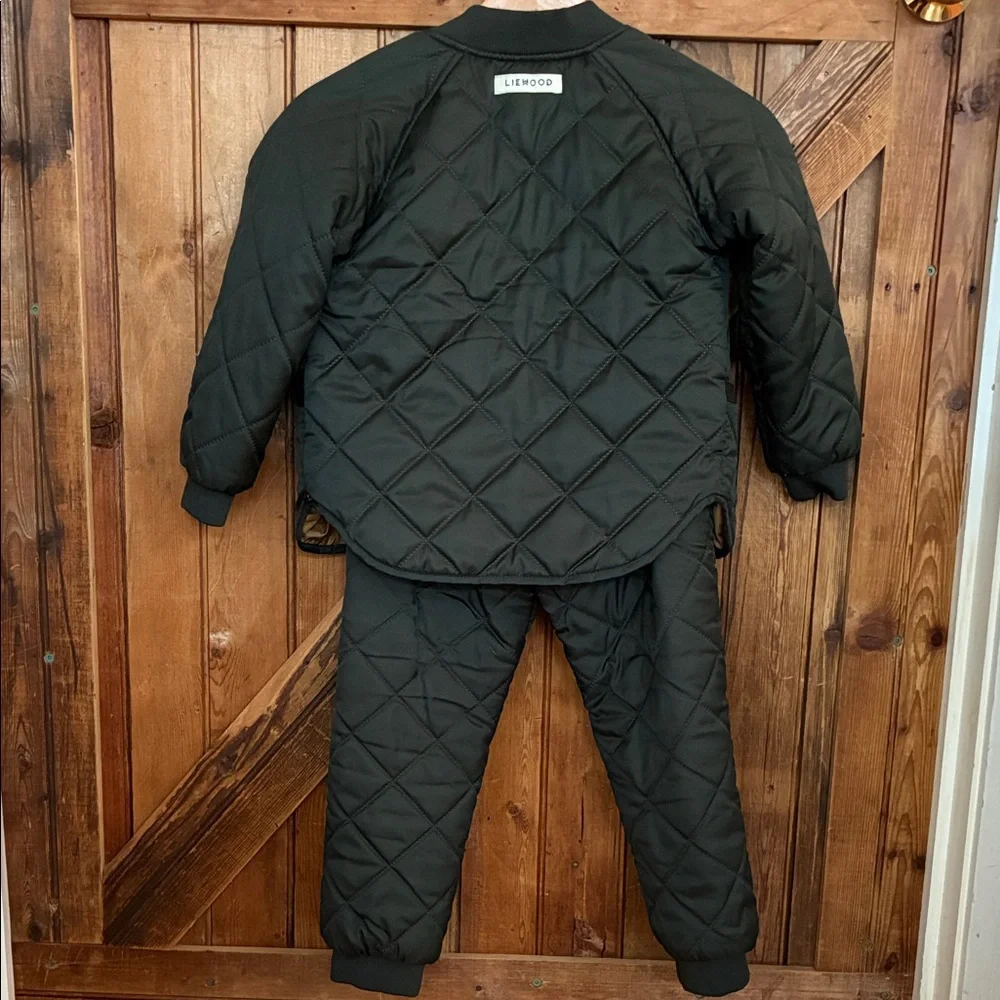 Liewood Kids Quilted Thermo Jacket & Pant Set - Forest Green, 5Y Unisex - Picture 5 of 8